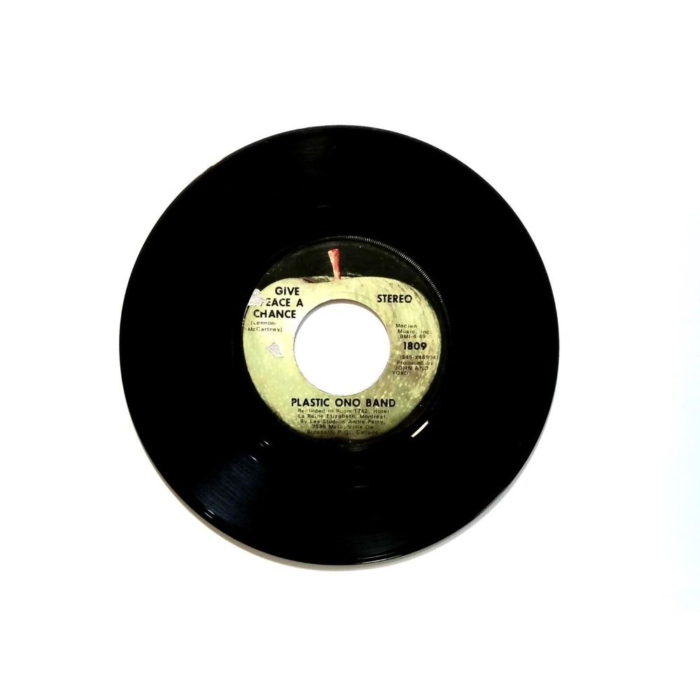 Plastic Ono Band Give Peace A Chance Yoko Ono John Lennon 7" Vinyl Record 1969